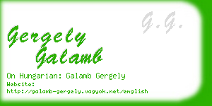 gergely galamb business card